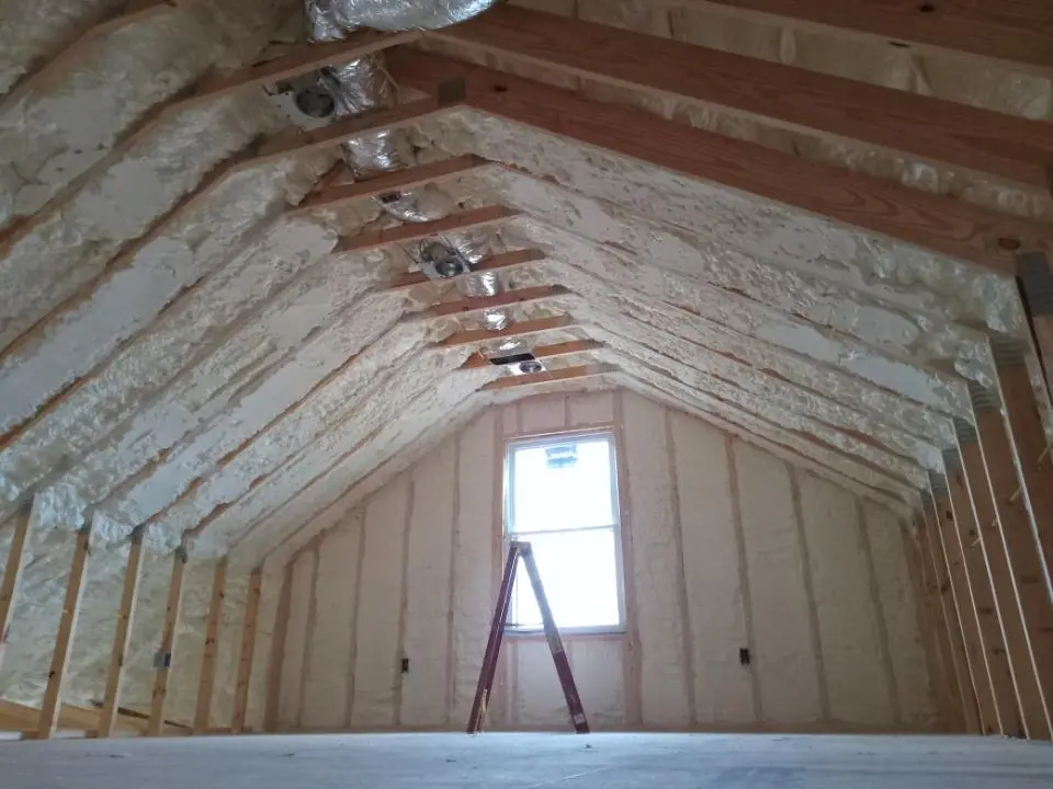 Spray foam roofing application for Crawl Space Insulation project in Truckee